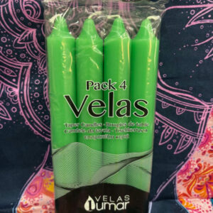 Pack de Cuatro Velas. (Verde)