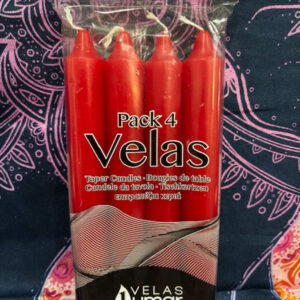 Pack de Cuatro Velas. (Rojo)