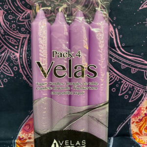 Pack de Cuatro Velas. (Lila)