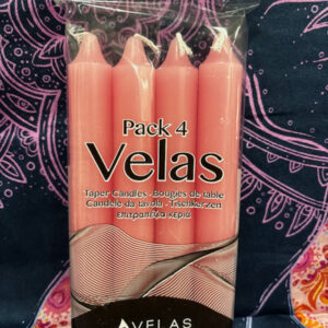 Pack de Cuatro Velas. (Rosa)