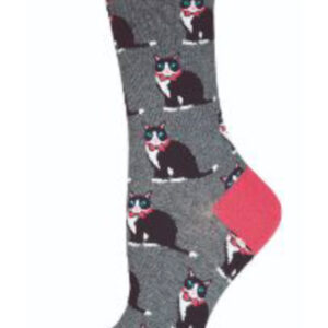 Calcetin Gato Pajarita