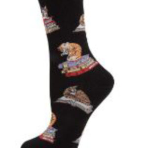 Calcetín Gato lector.