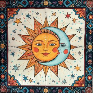 Tapiz Sol y Luna Creciente